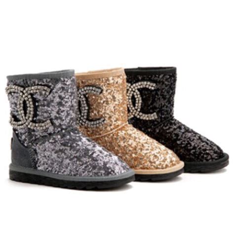 chanel uggs boots|Chanel UGG like boots.